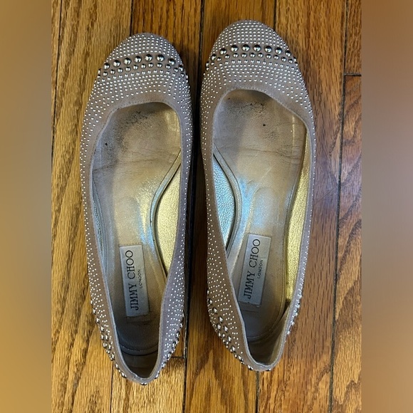 Jimmy Choo Suede Studded Ballet flats, size 37.5 - Picture 12 of 12